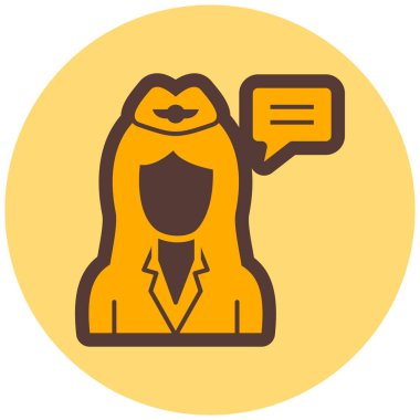 hostes simgesi vektör illüstrasyonu