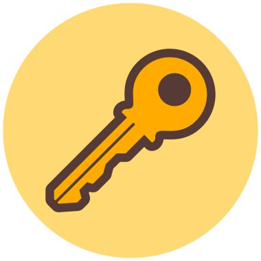 anahtar vektör simgesi modern basit illüstrasyon