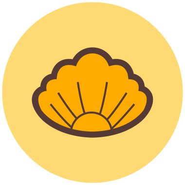 deniz kabuğu simge vektör çizim