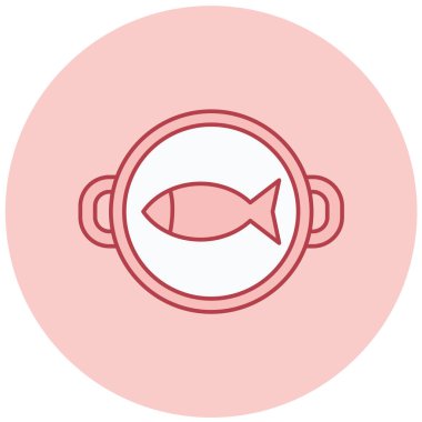 Balık. Web simgesi basit illüstrasyon