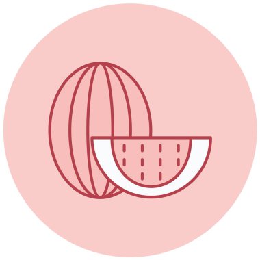 Karpuz. Web simgesi basit illüstrasyon