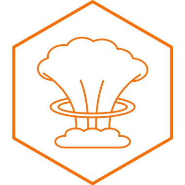 Beyaz arkaplanda patlama simgesi izole edildi. vektör illüstrasyonu