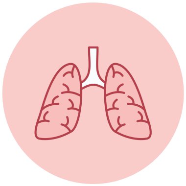 akciğer vektör simgesi modern basit tasarım