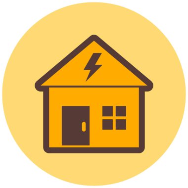 Bir ev simgesinin vektör illüstrasyonu