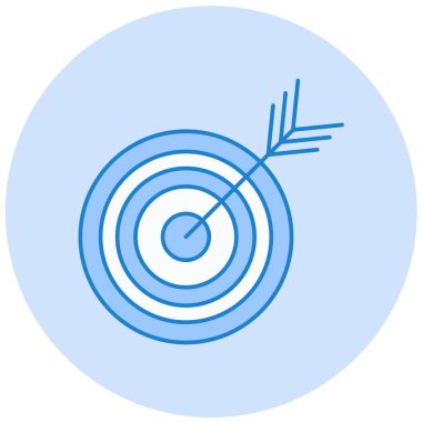 hedef simge, basit tasarım vektör çizimi