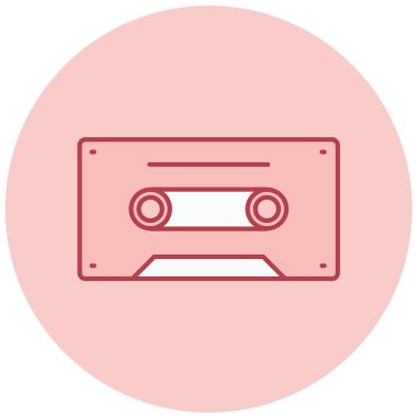 Kaset. Web simgesi basit illüstrasyon