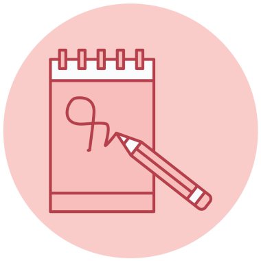 Kalem. Web simgesi basit illüstrasyon