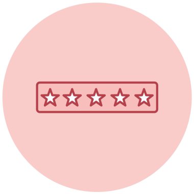 Reyting. Web simgesi basit illüstrasyon