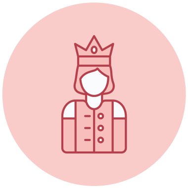 Taçlı bir kadının vektör çizimi