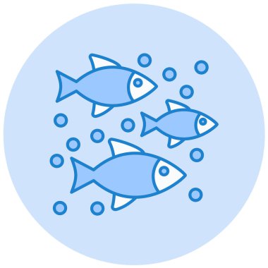 Balık. Web simgesi basit illüstrasyon