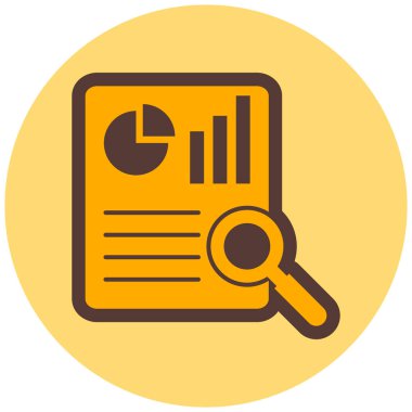 Analizler. Web simgesi basit illüstrasyon