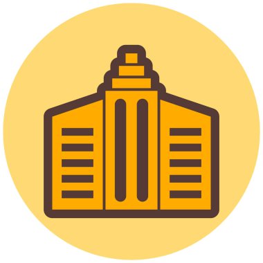 Modern yapı simgesinin vektör illüstrasyonu