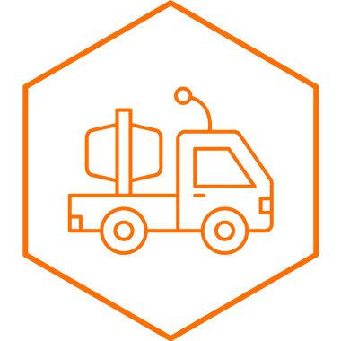 Kamyon simgesinin vektör illüstrasyonu