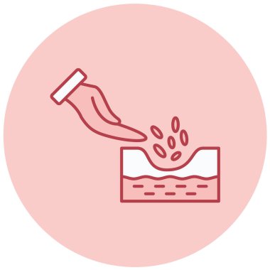 El yapımı tohum simgesi, vektör illüstrasyonu