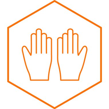 Eldiven ikonu. vektör illüstrasyonu