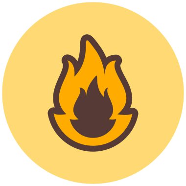 Ateş simgesi, vektör çizimi