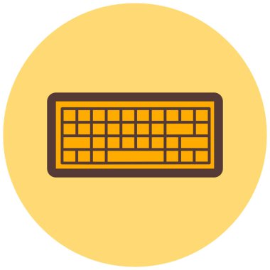 Klavye. Web simgesi basit illüstrasyon