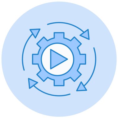 Teçhizat Web simgesi basit illüstrasyon