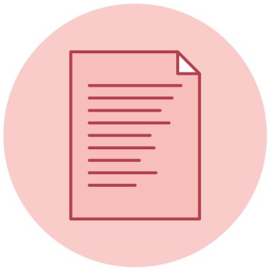 Belge. Web simgesi basit illüstrasyon