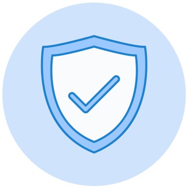 Kalkan. Web simgesi basit illüstrasyon