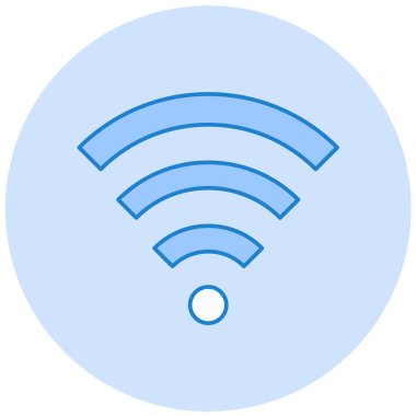 Kablosuz. Web simgesi basit illüstrasyon