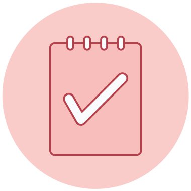 Kontrol listesi. Web simgesi basit illüstrasyon