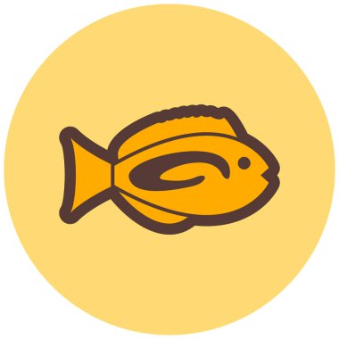 Balık. Web simgesi basit illüstrasyon