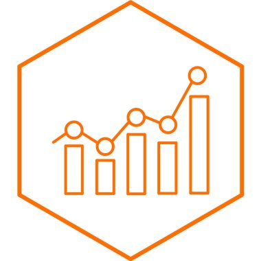 iş grafiği simgesi, vektör illüstrasyonu