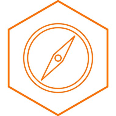 Pusula simgesi düz stil. Navigasyon sembolü. vektör illüstrasyonu