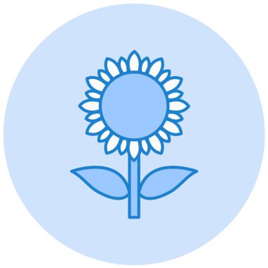 Çiçek. Web simgesi basit illüstrasyon