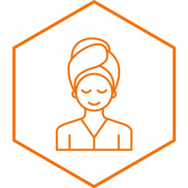 Güzellik ikonu mu? İnsan vektör sembolü web tasarımının ana hatları