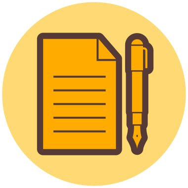 Belge. Web simgesi basit illüstrasyon