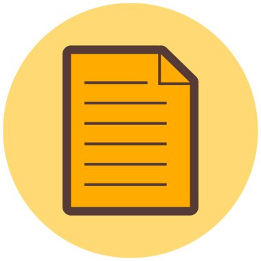 Belge. Web simgesi basit illüstrasyon