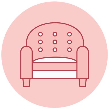 Kanepe. Web simgesi basit illüstrasyon