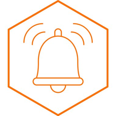 Çan simgesinin vektör illüstrasyonu