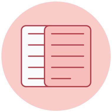 Kitap. Web simgesi basit illüstrasyon