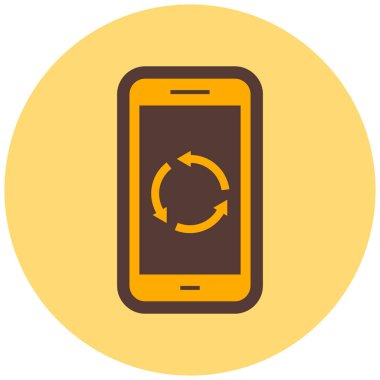 Cep telefonu. Web simgesi basit illüstrasyon