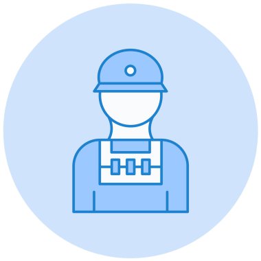 Miğferli bir adamın vektör çizimi