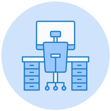 masa modern simge vektör illüstrasyonu