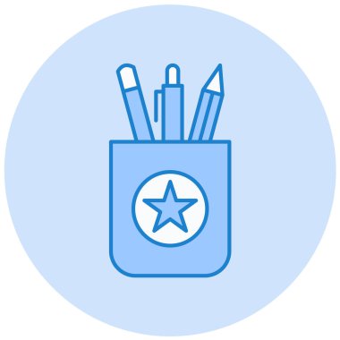 Kalemler. Web simgesi basit illüstrasyon