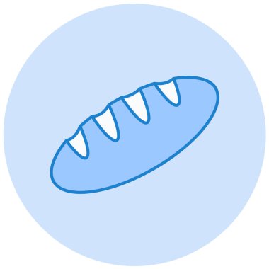 Ekmek. Web simgesi basit illüstrasyon