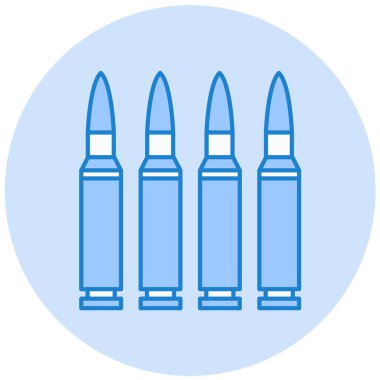 Mermi simgesi, vektör illüstrasyonu