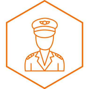 Bir polis memuru simgesinin vektör çizimi