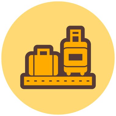 bagaj. Web simgesi basit illüstrasyon