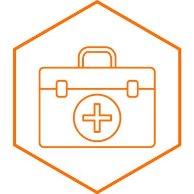 İlk yardım kiti simgesi, vektör illüstrasyonu