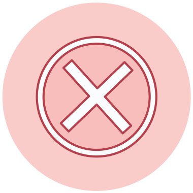 İptal et. Web simgesi basit illüstrasyon