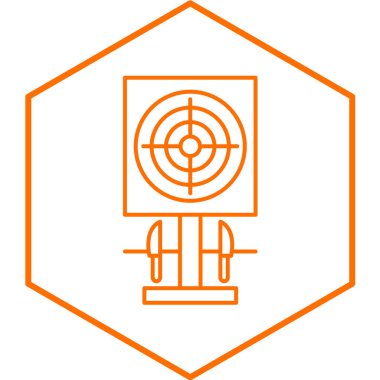 Moda biçimi izole edilmiş arkaplanda hedef simge