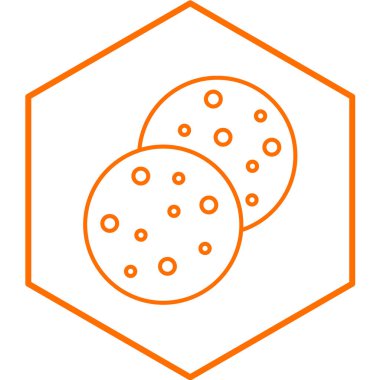 Bisküvi kurabiye simgesinin vektör çizimi