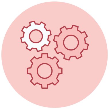 Dişliler. Web simgesi basit illüstrasyon