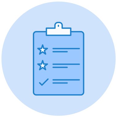 Kontrol listesi. Web simgesi basit illüstrasyon